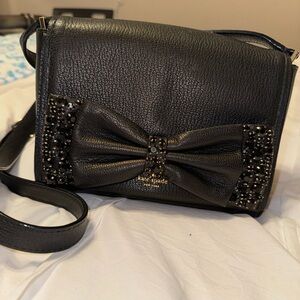 Kate Spade Purse Black Sparkle Bow handbag small bag